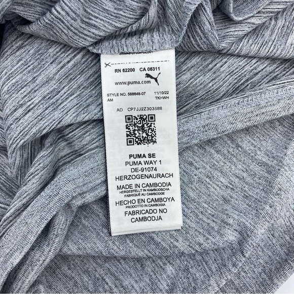 Puma Cropped T-shirt Phantom Gray- Medium - Picture 6 of 9